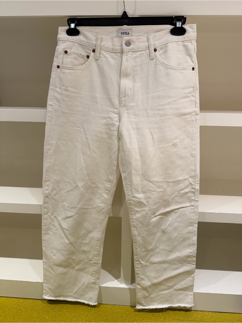 Pistola Straight Leg White Jeans (size 28)